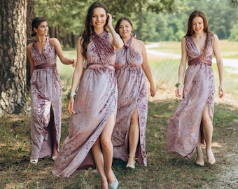 velvet maxi blush pink bridesmaid dresses quiz