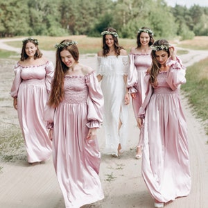Etsy rose gold bridesmaid dresses hotsell