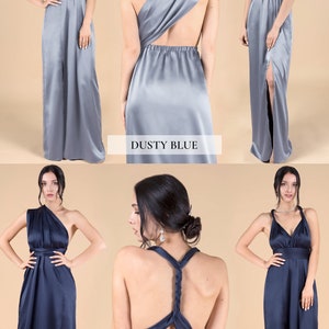 Bridesmaid Dress, Bridesmaid Dresses, Satin Bridesmaid Dress, Silk Bridesmaid Dress Long Multiway Infinity Dress Convertible Wrap Prom Dress image 7