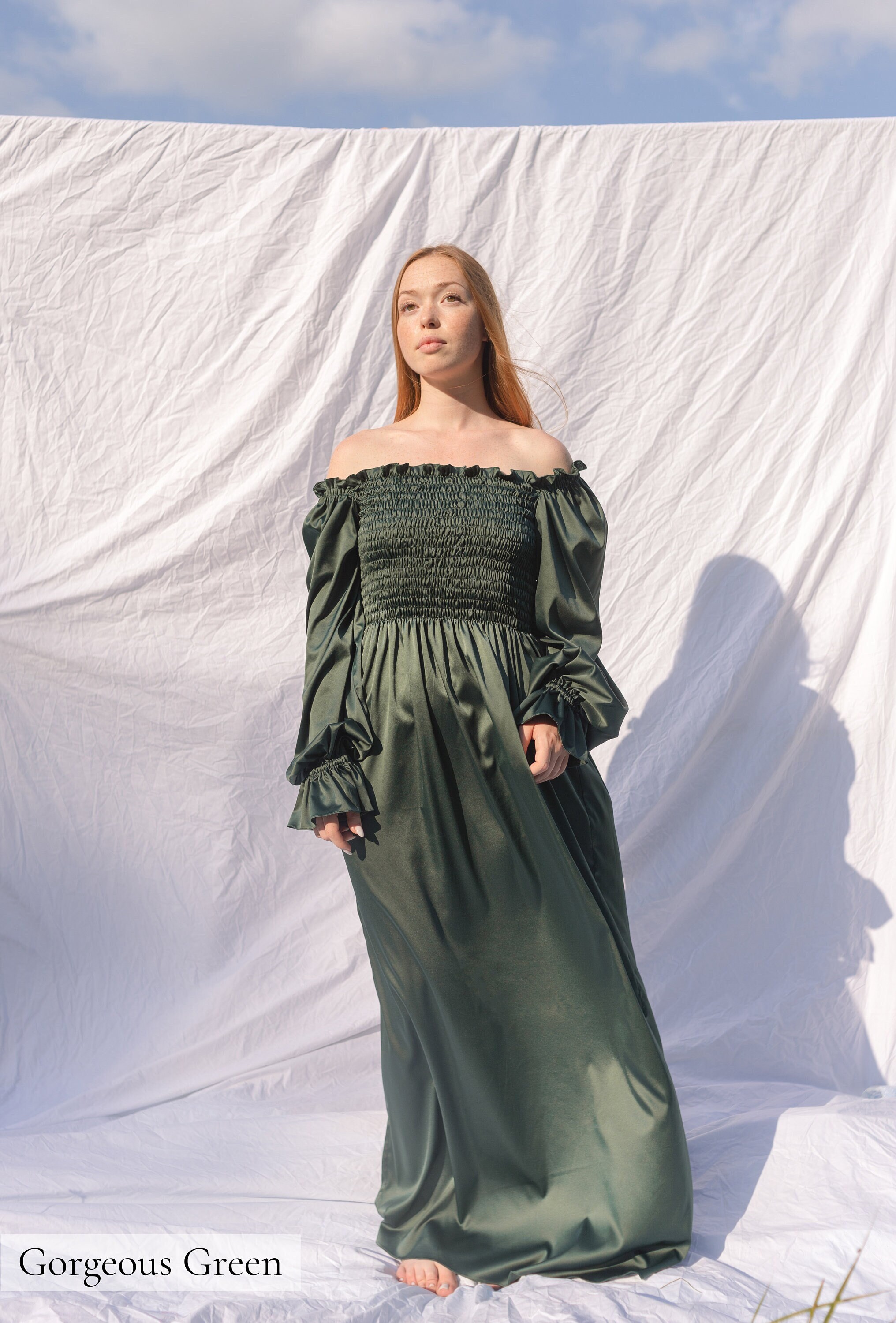 slim fit dress slacks Meilani A-line Empire Dress Forest Green– Selfie Leslie