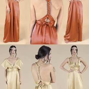 Bridesmaid Dress, Bridesmaid Dresses, Satin Bridesmaid Dress, Silk Bridesmaid Dress Long Multiway Infinity Dress Convertible Wrap Prom Dress image 2