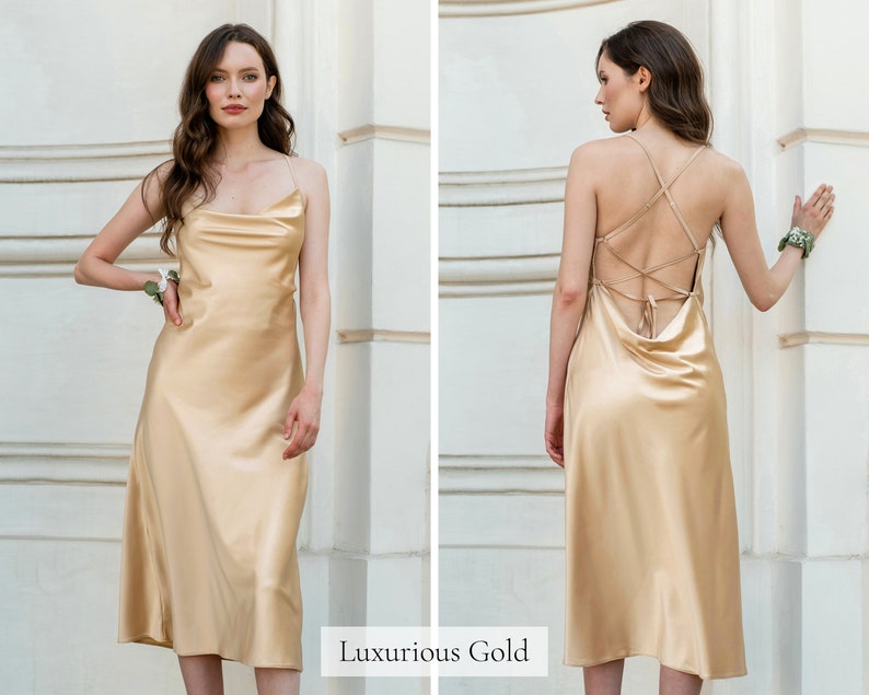 Silk Dress Prom Dress Slip Dress Cocktail Dress Etsy