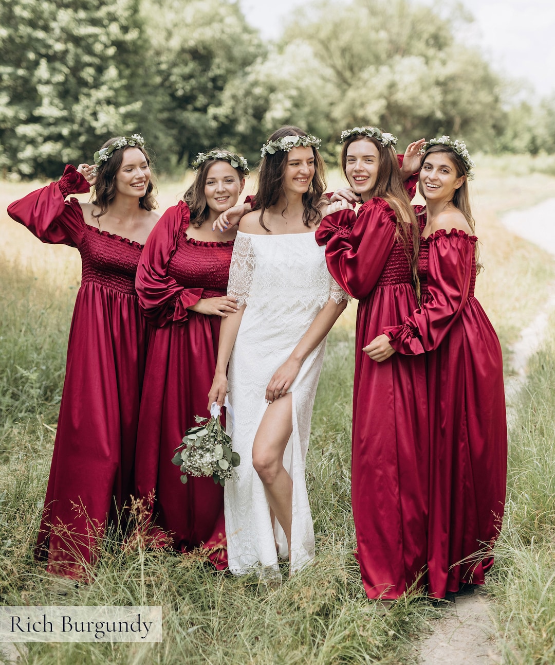 bridesmaid dresses sa Burgundy Bridesmaid Dresses Tea-Length High Neck Sleeveless Stretch Satin Bridesmaid Dresses