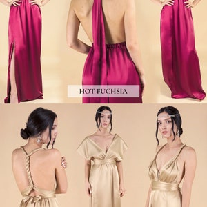 Bridesmaid Dress, Bridesmaid Dresses, Satin Bridesmaid Dress, Silk Bridesmaid Dress Long Multiway Infinity Dress Convertible Wrap Prom Dress image 6