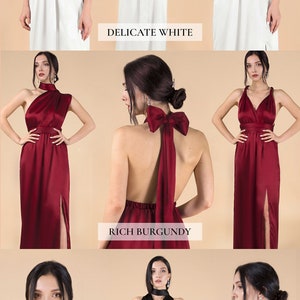 Bridesmaid Dress, Bridesmaid Dresses, Satin Bridesmaid Dress, Silk Bridesmaid Dress Long Multiway Infinity Dress Convertible Wrap Prom Dress image 9