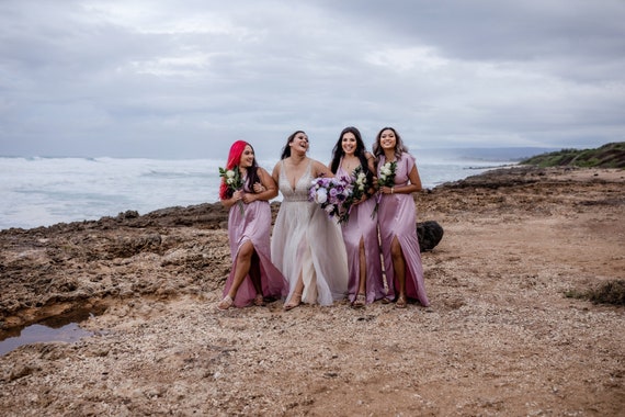 beach wedding pink bridesmaid dresses Inexpensive Champagne Bridesmaids Dress Long Beach Wedding Party Dress –  DaisyFormals-Bridesmaid and Formal Dresses in 59+ Colors