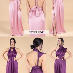 Bridesmaid Dress, Bridesmaid Dresses, Satin Bridesmaid Dress, Silk Bridesmaid Dress Long Multiway Infinity Dress Convertible Wrap Prom Dress image 8