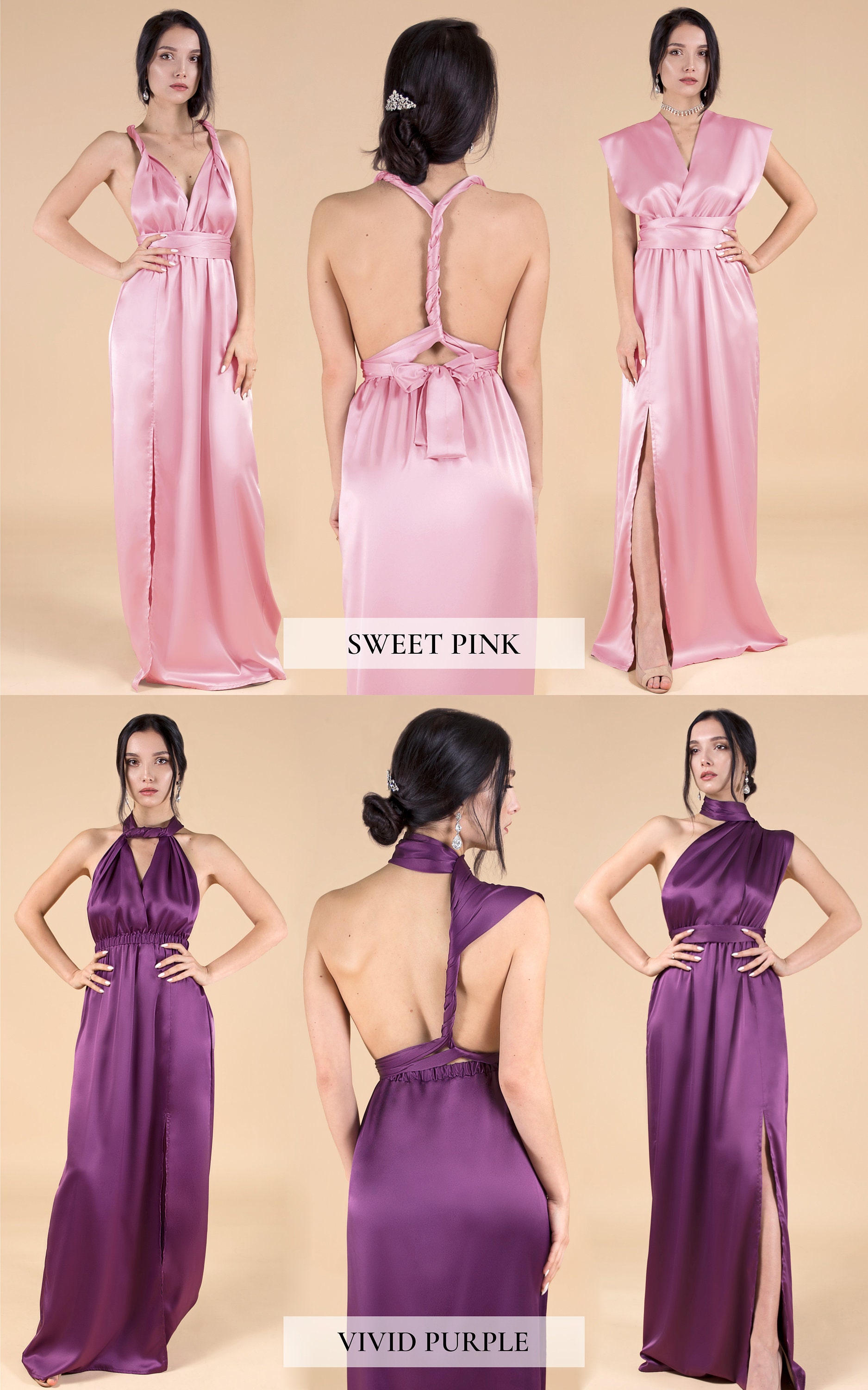 Olive Green Bridesmaid Dress Satin Bridesmaid Dresses Silk Etsy