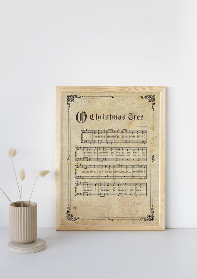 Vintage Rustic Cottagecore Christmas Carol Printables | Jingle Bells ...