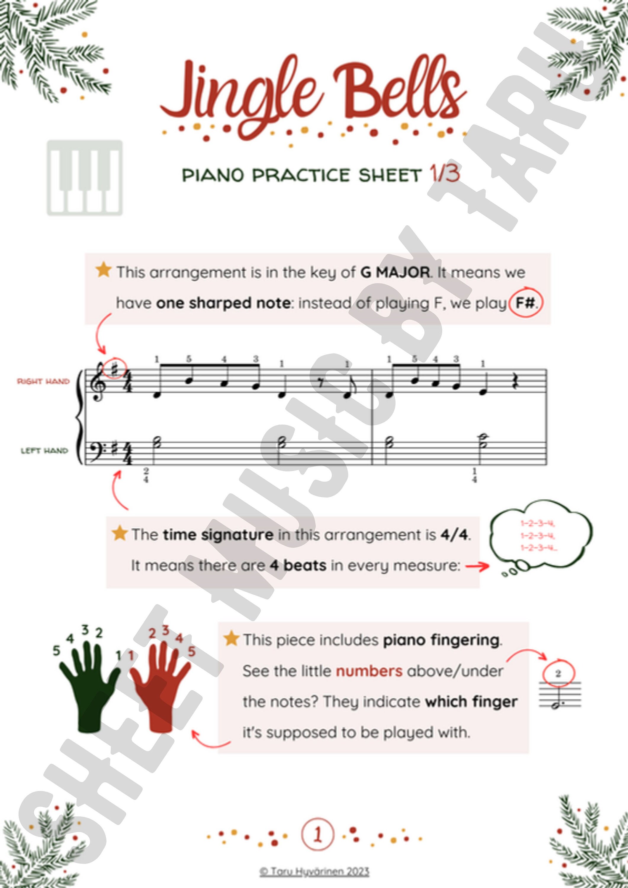 75 SPARTITI DI NATALE PER PIANOFORTE - CANTI NATALIZI FACILI PER PRINCIPIANTI: Canzoni Classiche E Moderne In Versione Semplificata Con Diteggiature E Testi: : Kingdom, Eu Génie: 9798861695725