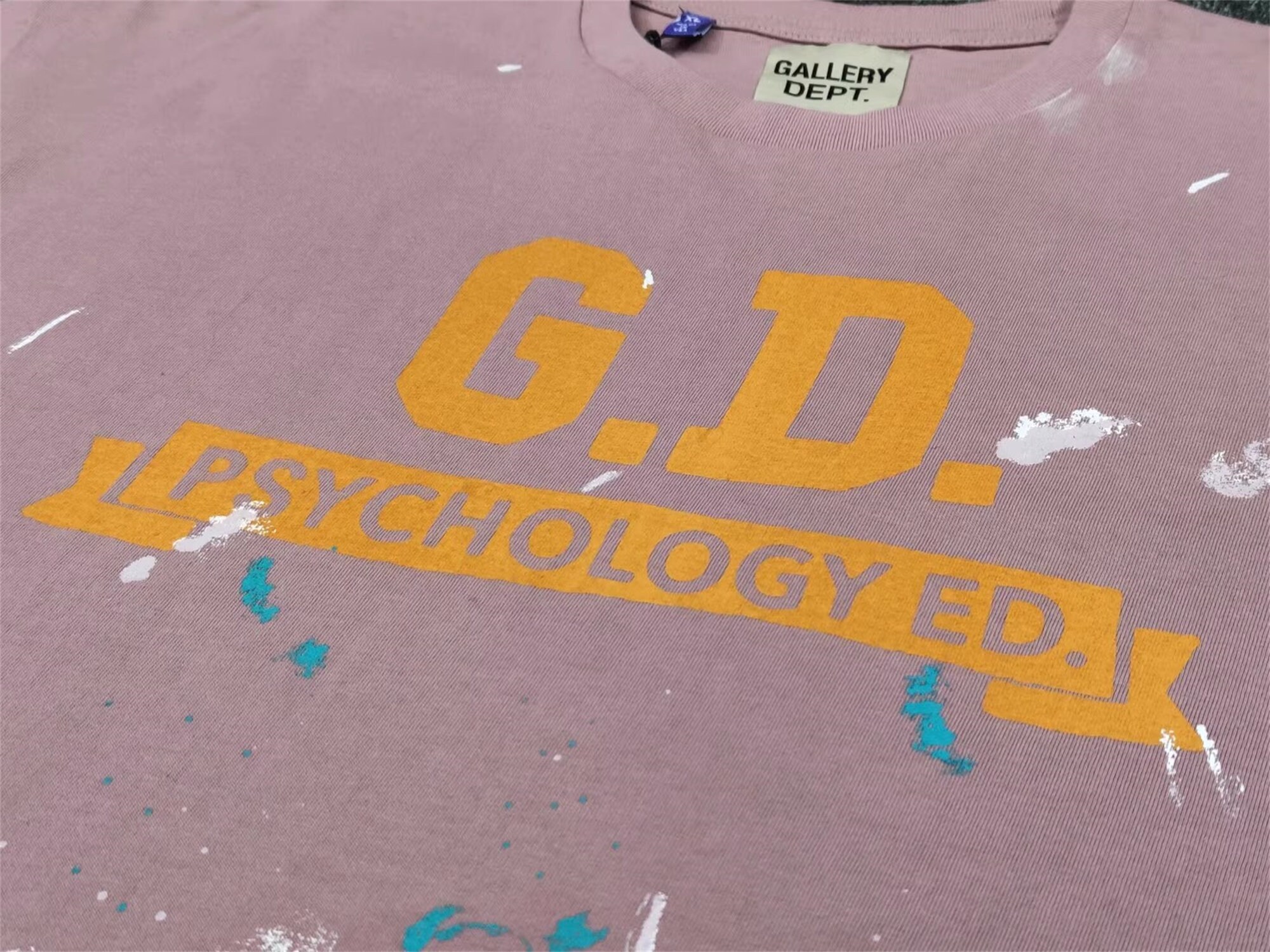 GALLERY DEPT GD Psychology Splash-ink T-shirt Tee for Mens - Etsy