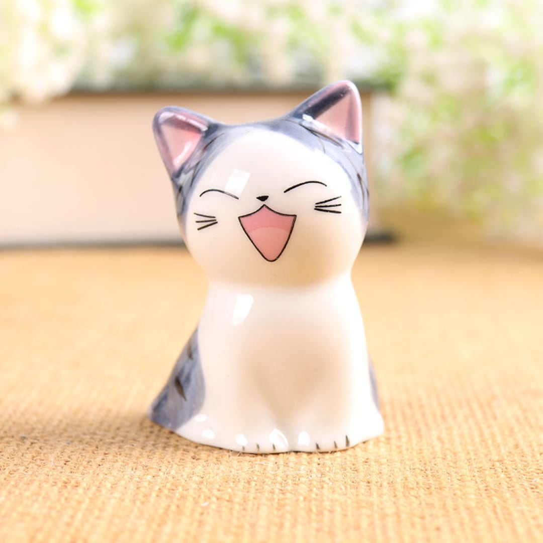 Funny Cat Figurine Cat Sculpture Cat Statue Gift for Cat Etsy