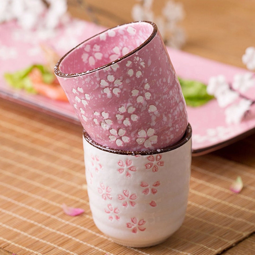 Hongkejapanese Ceramic Cups Glazed Yunomi Tea Cups Handmade Etsy