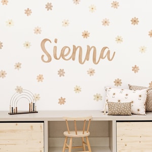 Decalcomanie da muro personalizzate fiori margherita, Boho Nursery Decor, Kids Room Wall Art, adesivi murali fiore margherita