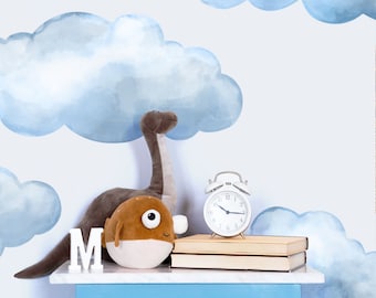 Watercolor Cloud Wall Decals, Watercolor Sky Wall Decals, Nursery Daydreams Clouds, Kids Playroom Big Fluffy Cloud Stickers