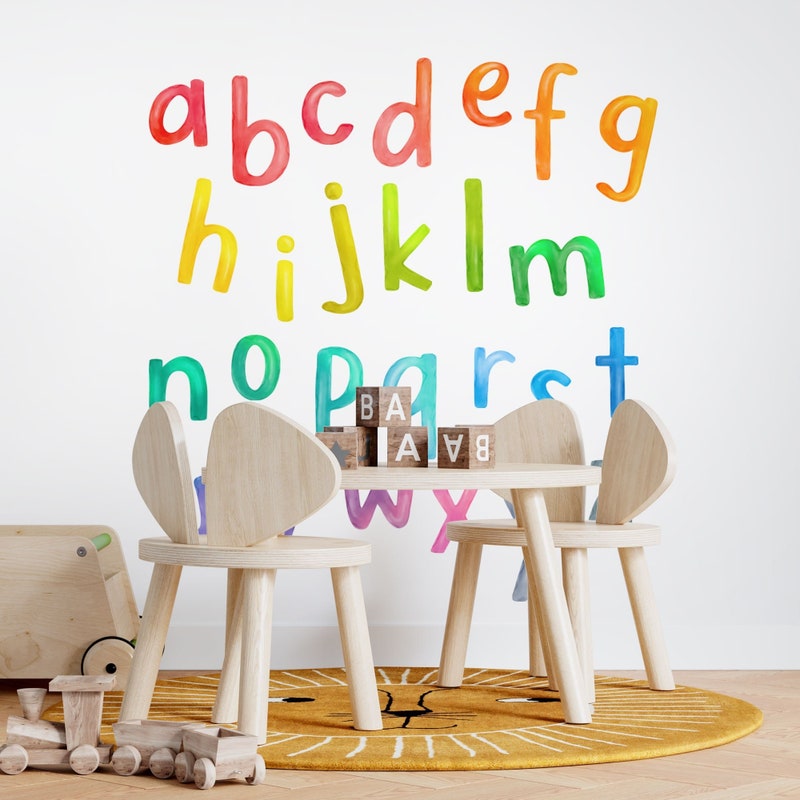 Alphabet Wall Decals - Etsy
