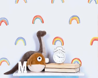 Watercolor Rainbow Wall Decals: Nursery Room Decor