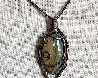 Picture Jasper Copper Pendant