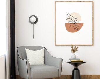 DIGITALE PRINT BOHO N.4 Moderne wanddruk. Warme kleuren. Digitaal printen voor posters. Nr.4