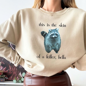 Twilight Raccoon Sweatshirt, Edward Cullen Robert Pattinson Meme Crewneck, Forks TITSOAK Twilight Merch Parody Gift for Best Friend