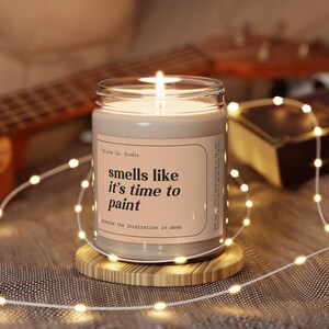 Personalizable Painter Gift, Funny Candle Artist Gifts for Her or Him, Custom Text Candle Painting Lover, Hobby Personalized Birthday Gift