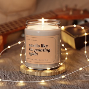 Personalizable Painter Gift, Funny Candle Artist Gifts for Her or Him, Custom Text Candle Painting Lover, Hobby Personalized Birthday Gift