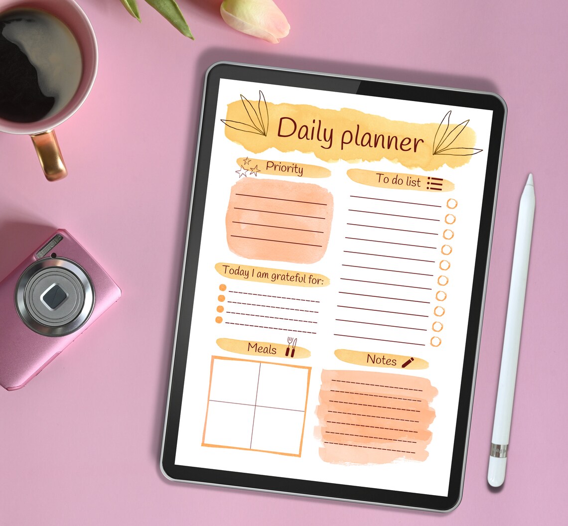 Printable Planner Bundle, Cute Daily Planner Printable, Weekly Planner ...