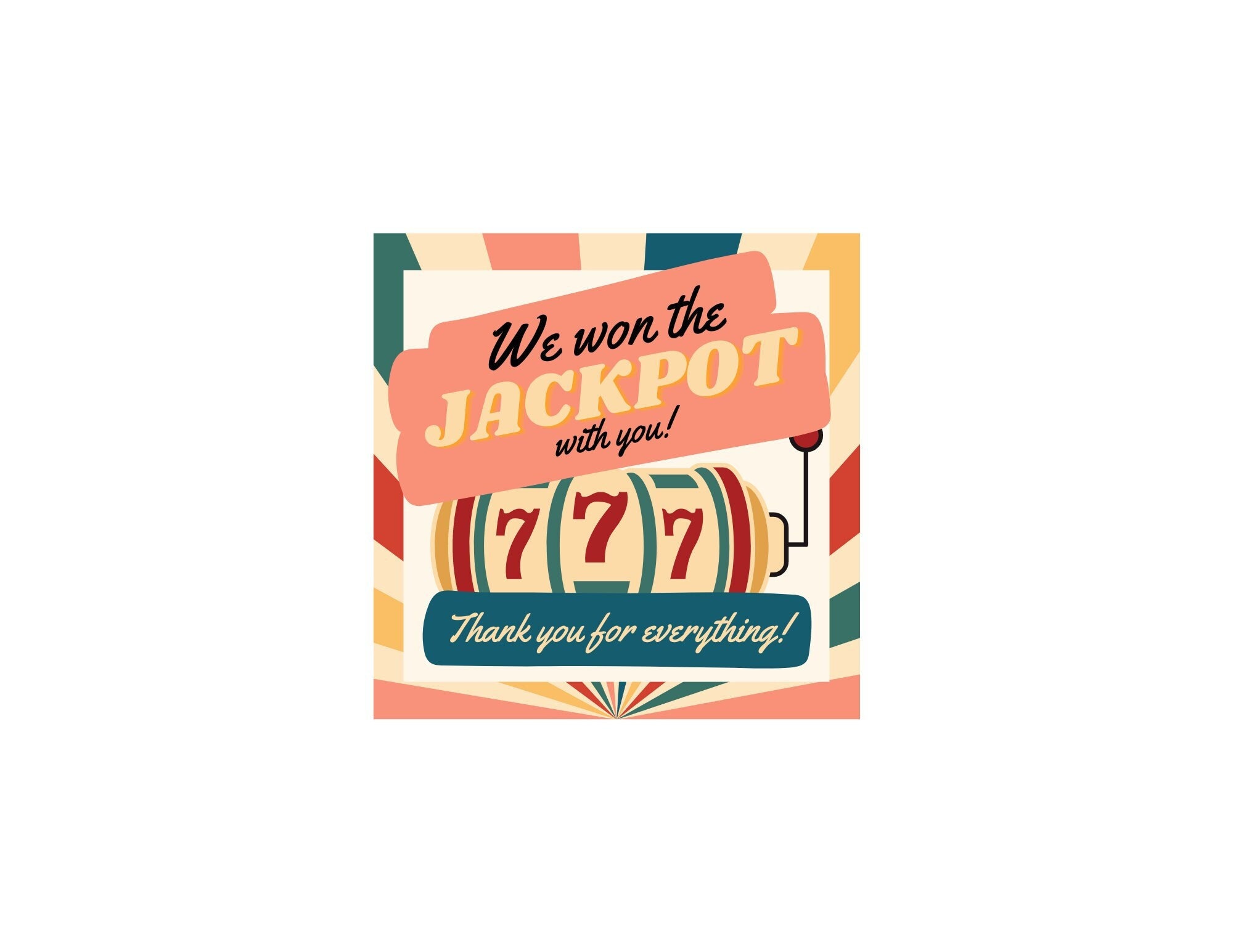 We Won the Jackpot/lottery With You Etsy