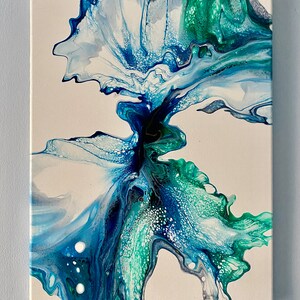 Pacific Ocean Blues Abstract Painting - Acrylic Dutch Pour