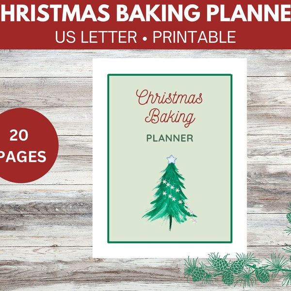 Druckbarer Weihnachts-Backen-Planer, Weihnachts-Organizer, Weihnachtsplätzchen-Planer