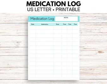 Printable Medication Tracker