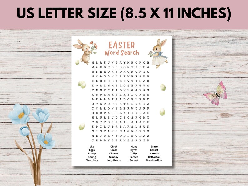 Easter Word Search Printable, Classroom Activity (PDF) - Etsy