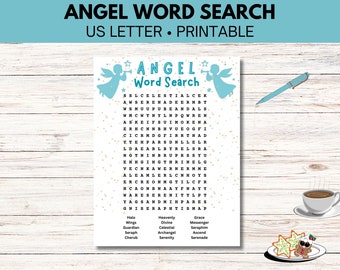 Angel Word Search, Christmas Word Find, Winter Classroom Activity