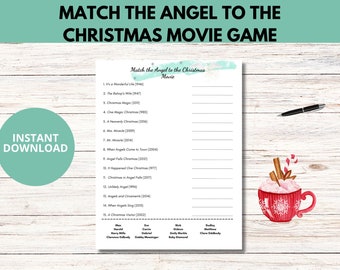 Match the Angel to the Christmas Movie Game, Winter Activity, Christmas games