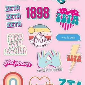 Zeta Tau Alpha - Girl Power Stickers