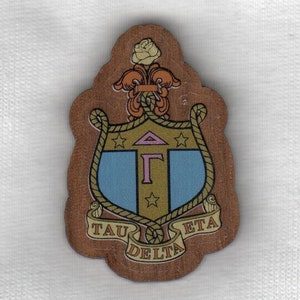 Delta Gamma -- 1.5&quot; Mini Wood Crest