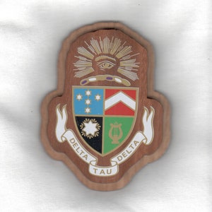 Delta Tau Delta -- 4.0&quot; Double Layer Wooden Crest