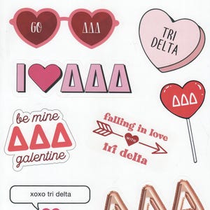 Delta Delta Delta - Valentine Stickers