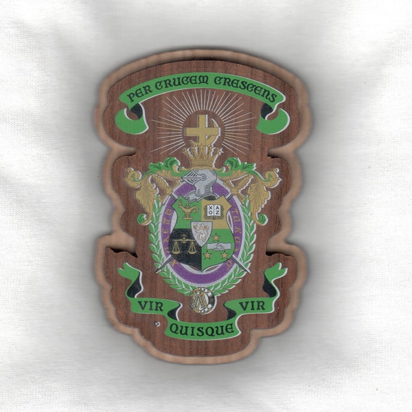 Lambda Chi Alpha -- 3.75" Double Layer Wooden Crest