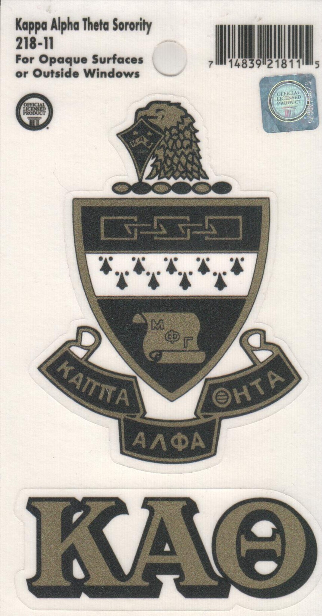 Kappa Alpha Theta - Crest Sticker - Etsy
