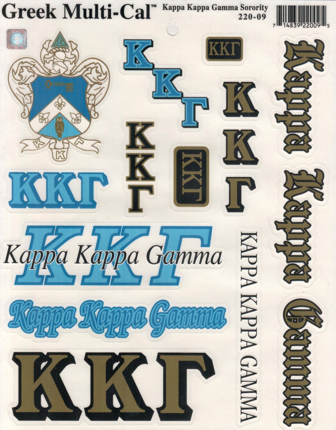 Kacm Sticker Kappa Kappa Gamma - Multi-cal Stickers - Etsy