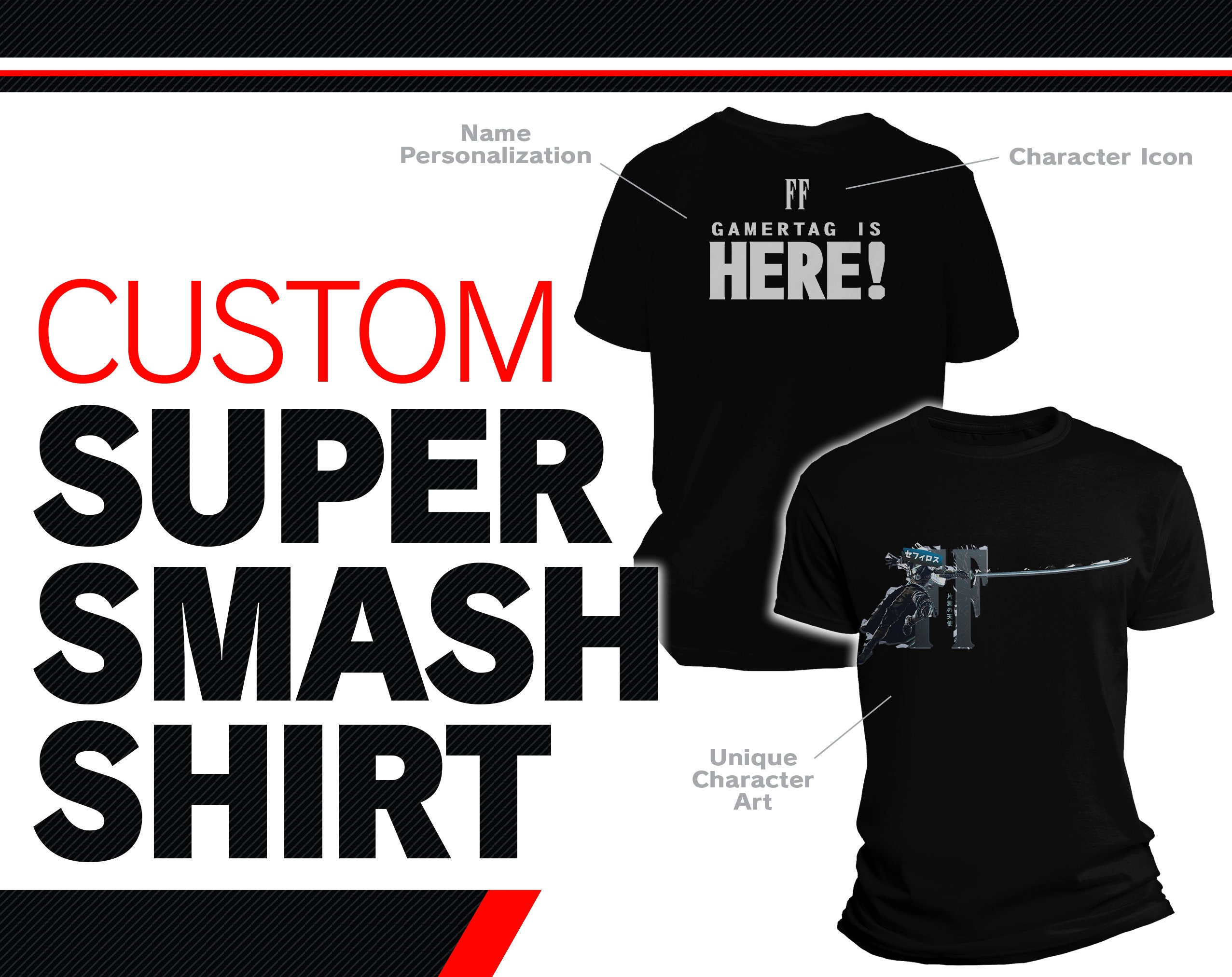 Ubrugelig amerikansk dollar forkorte Custom Super Smash Shirt Sephiroth Video Game T-shirt Smash - Etsy