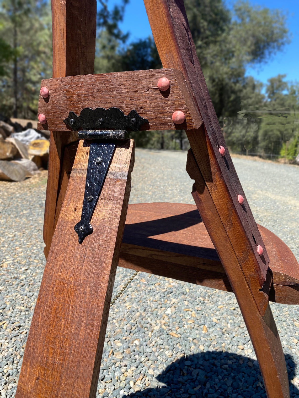 Artisan Crafted Recycled Wine Barrel Easel for Weddings, Business and