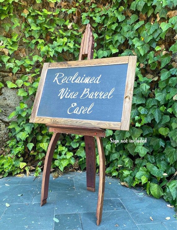 Artisan Crafted Recycled Wine Barrel Easel for Weddings Etsy