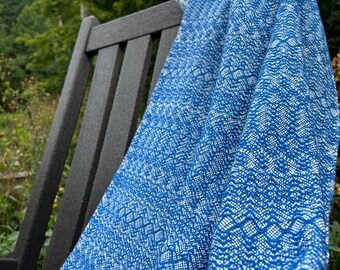 Handwoven Baby Blanket - Cobalt