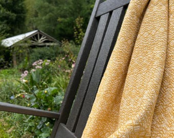 Handwoven Baby Blanket - Gold