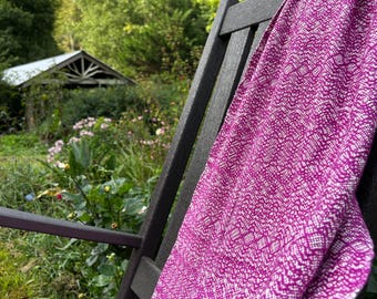Handwoven Baby Blanket - Magenta