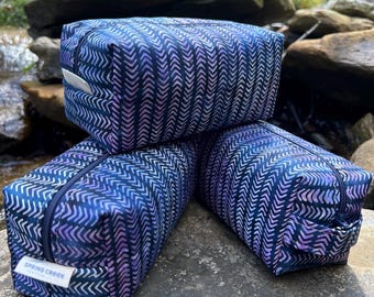 Box Bag - Indigo Batik