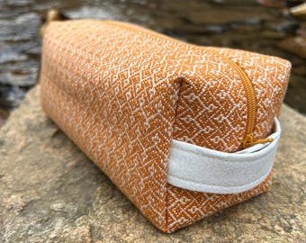 Handwoven Box Bag - Burnt Orange - Ribbon Candy