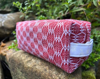 Handwoven Box Bag - Brick - Textured Diamonds